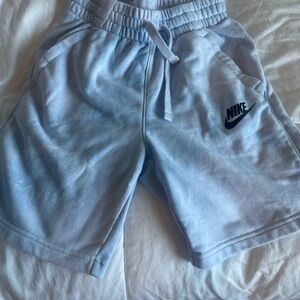 Blue tie dyed look boys Nike Cotton shorts